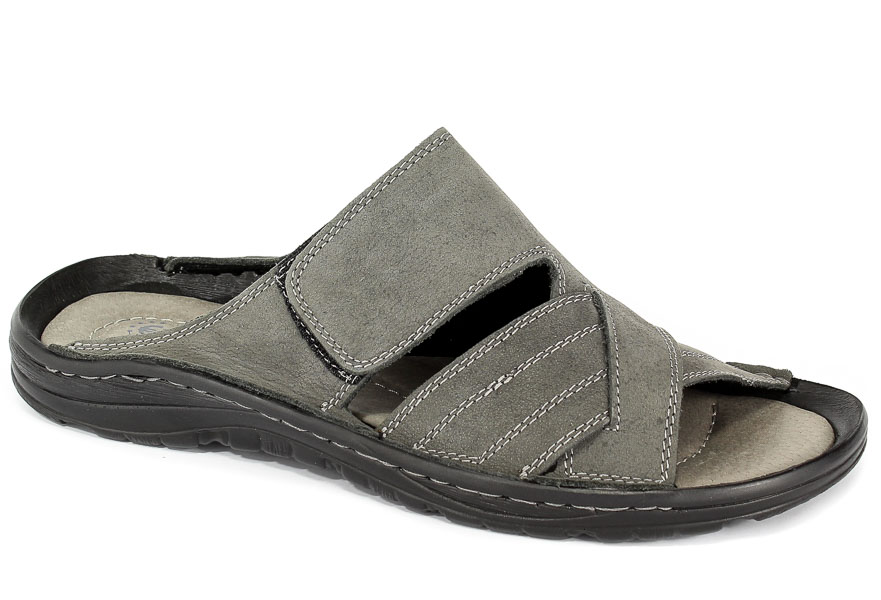 Klapki Euro Moda Ram 461 Szary CH-25