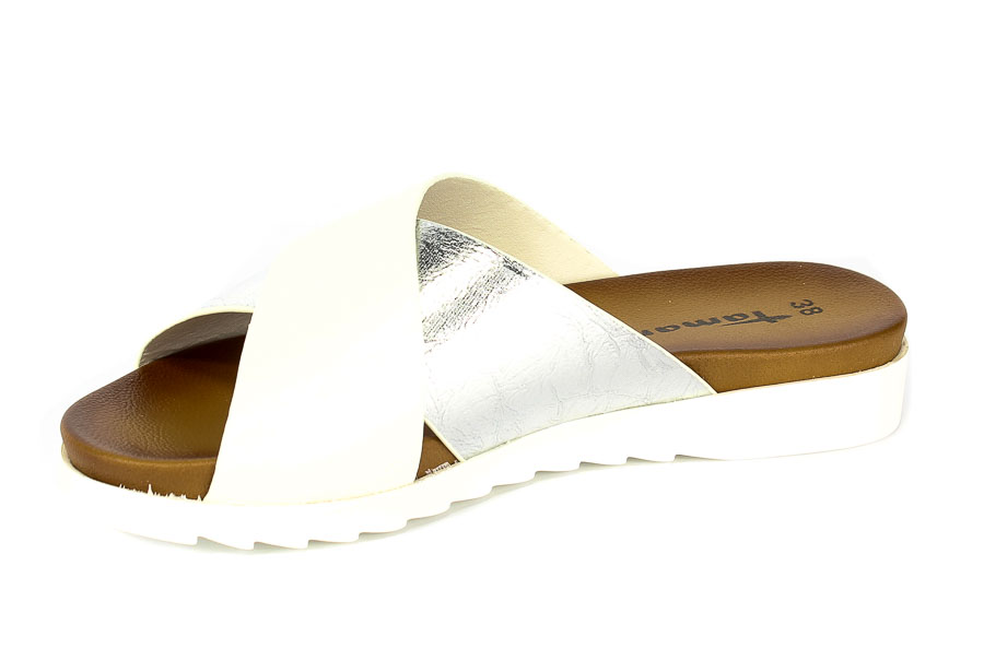 Klapki Tamaris 1-27229-20 166 White/Silv.Met