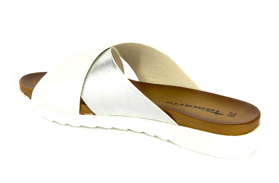 Klapki Tamaris 1-27229-20 166 White/Silv.Met
