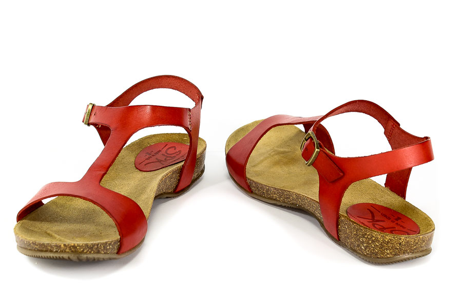 Sandały SPK Shoes 824 Vaquetilla Rojo