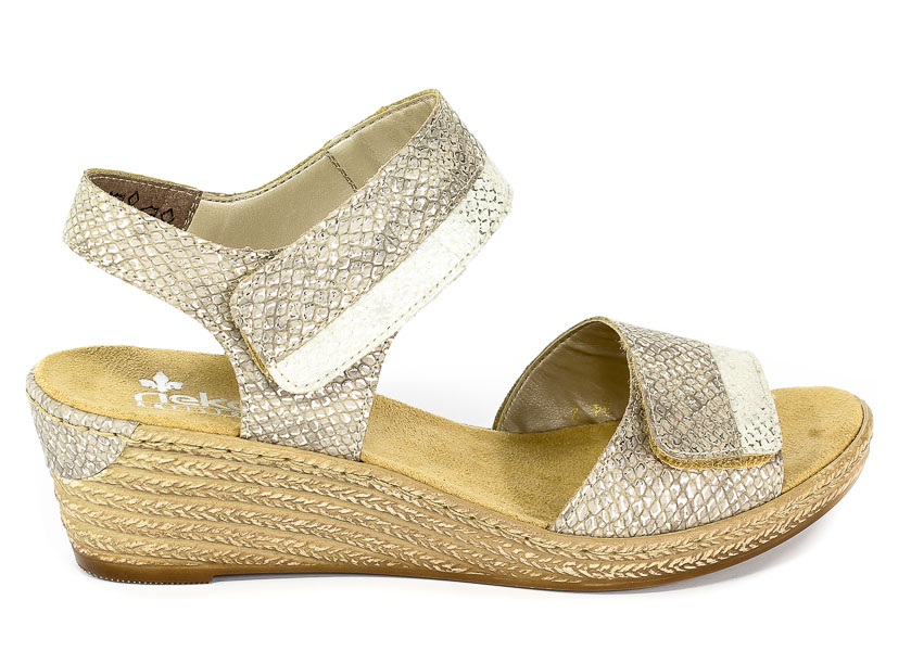 Sandały Rieker 62470-64 Metallic