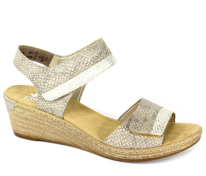 Sandały Rieker 62470-64 Metallic