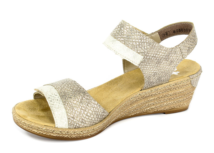 Sandały Rieker 62470-64 Metallic