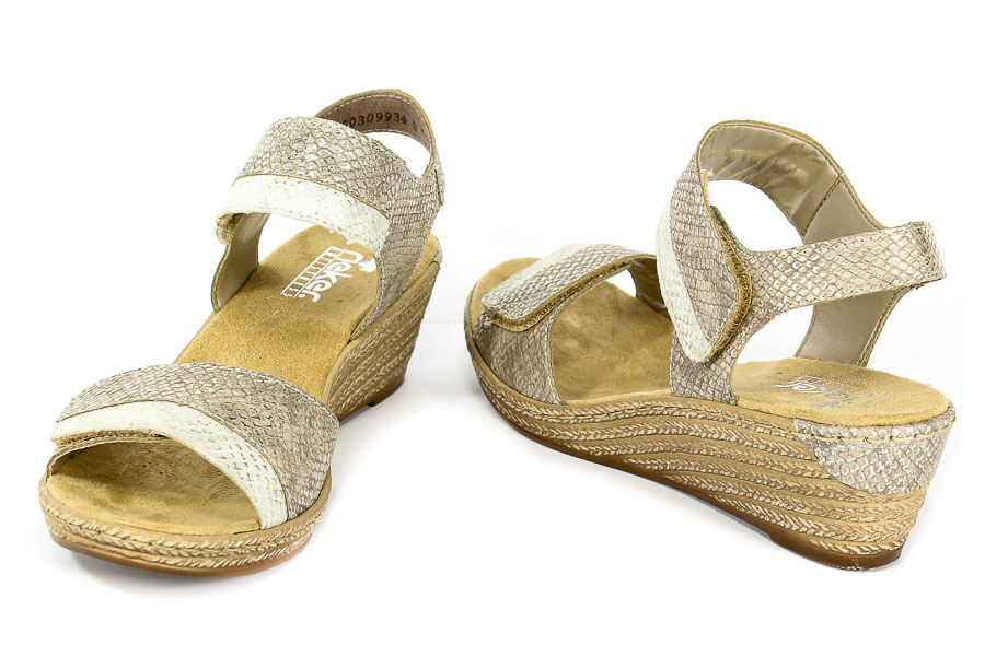 Sandały Rieker 62470-64 Metallic