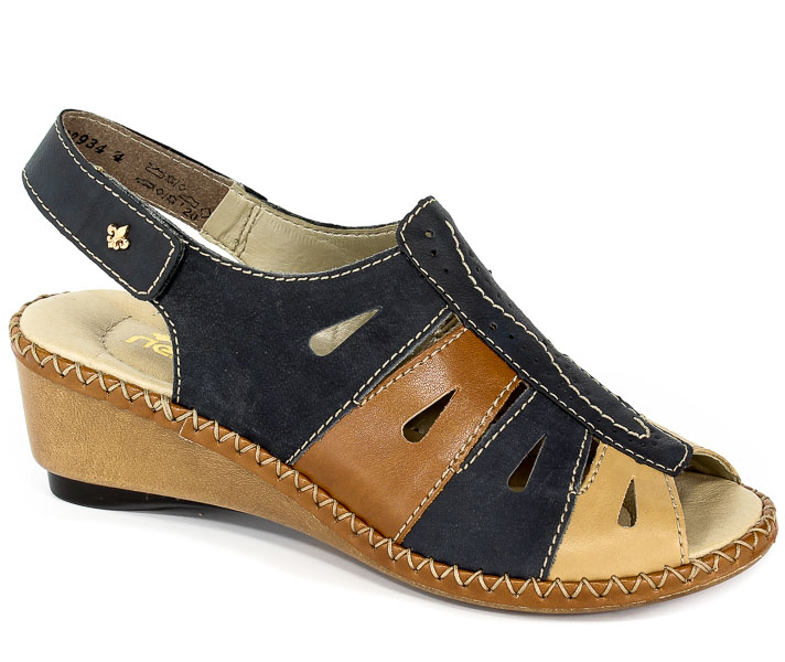 Sandały Rieker 66187-14 Blue Combination