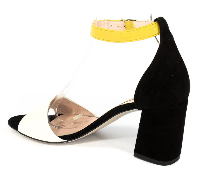 Sandały Bravo Moda 1645 White/Rumianek/Czarny