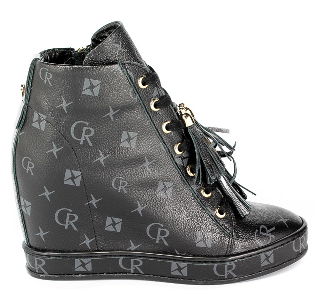 Sneakersy Carinii B4463-M00-L91-000-C98 Czarny/Srebrny