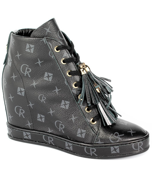 Sneakersy Carinii B4463-M00-L91-000-C98 Czarny/Srebrny