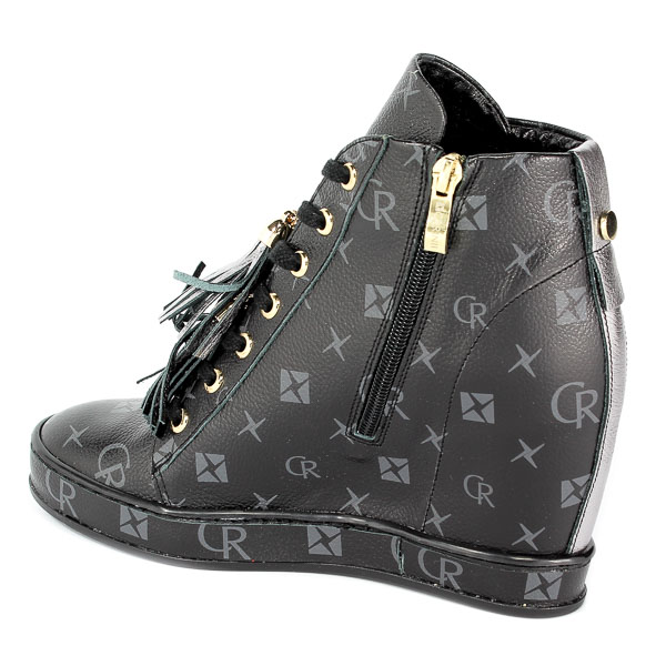 Sneakersy Carinii B4463-M00-L91-000-C98 Czarny/Srebrny