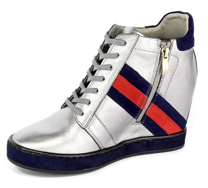 Sneakersy Carinii B4476-L91-H40-L93-C98 Srebrny