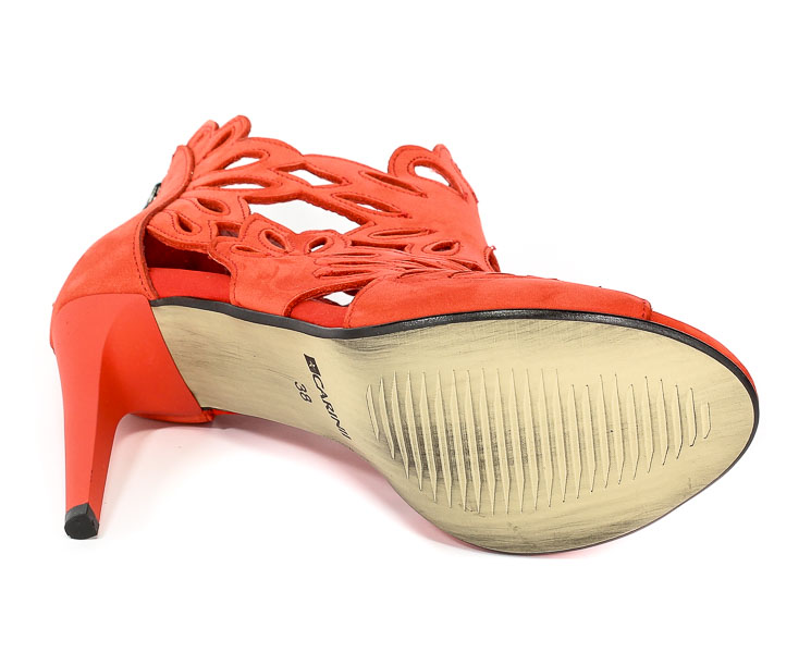 Botki Letnie Carinii B3929-H55-000-000-B32 Czerwony