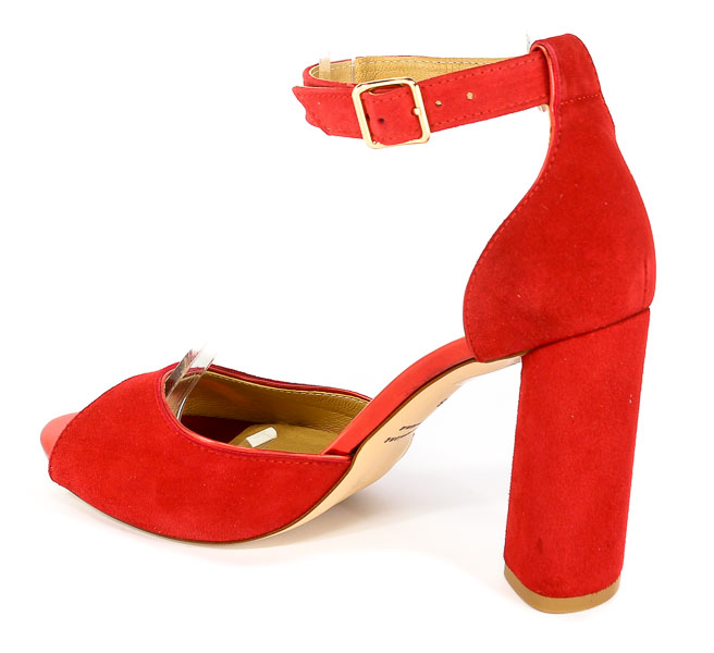 Sandały Łukasz 1802 14 Czerwony+Lust Rosso