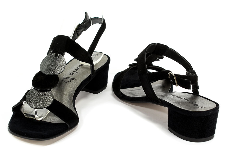 Sandały Tamaris 1-28236-30 085 Blk Suede/Blk