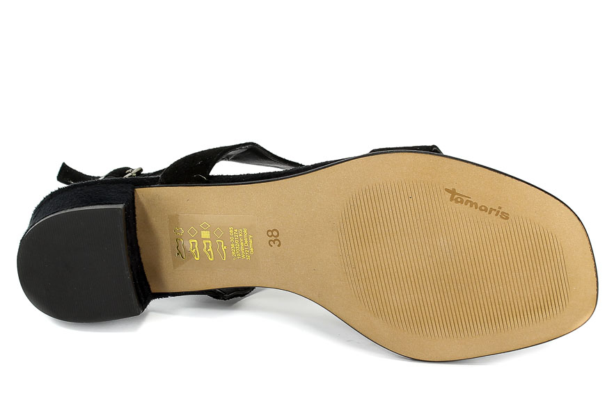 Sandały Tamaris 1-28236-30 085 Blk Suede/Blk