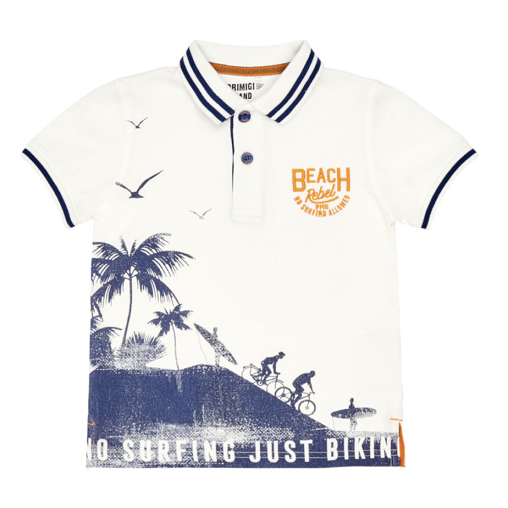 Koszulka Polo Primigi Outerwear 41222011 Biały/Granat 3-6 Lat