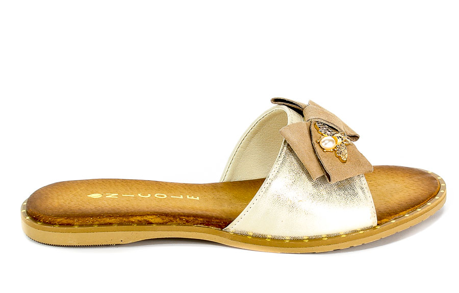 Klapki Nicole 2268 Złoto/B