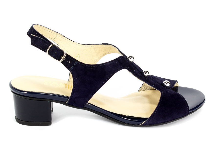 Sandały Gamis 3402 Granat Zamsz