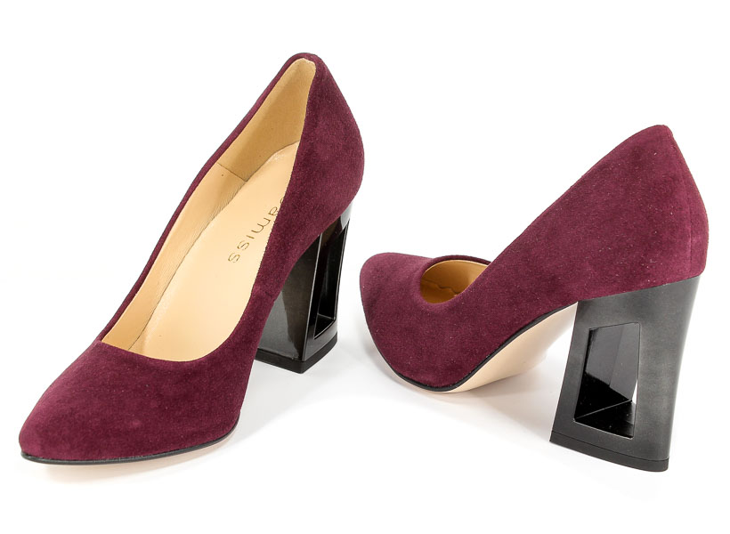 Czółenka Damiss DS-29/8 Bordo Zamsz