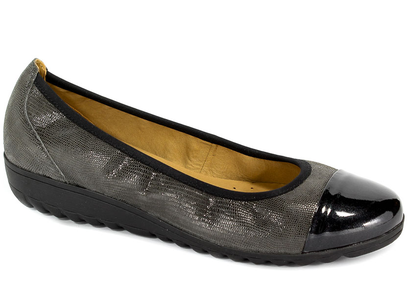Baleriny Caprice 9-22103-21 260 Dk Grey Rep.Co