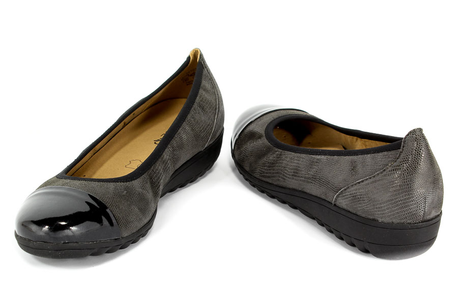 Baleriny Caprice 9-22103-21 260 Dk Grey Rep.Co