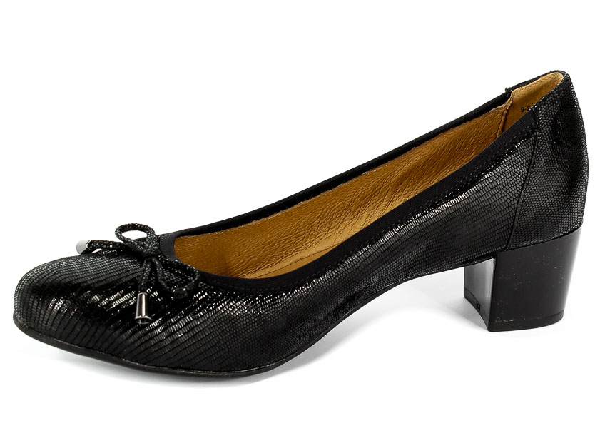 Czółenka Caprice 9-22308-21 010 G Black Reptile