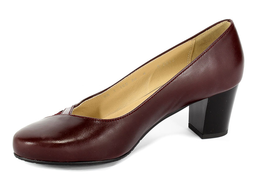 Czółenka Grodecki 1155 Bordo+Lak+Zamsz