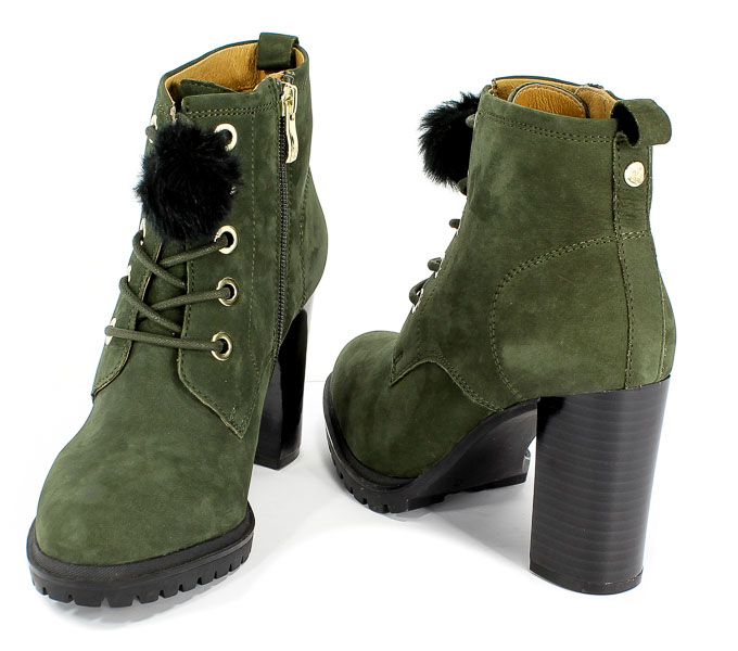 Botki Caprice 9-25202-21 715 Khaki Nubuc