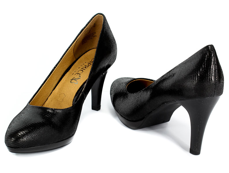 Czółenka Caprice 9-22421-21 010 Black Reptile