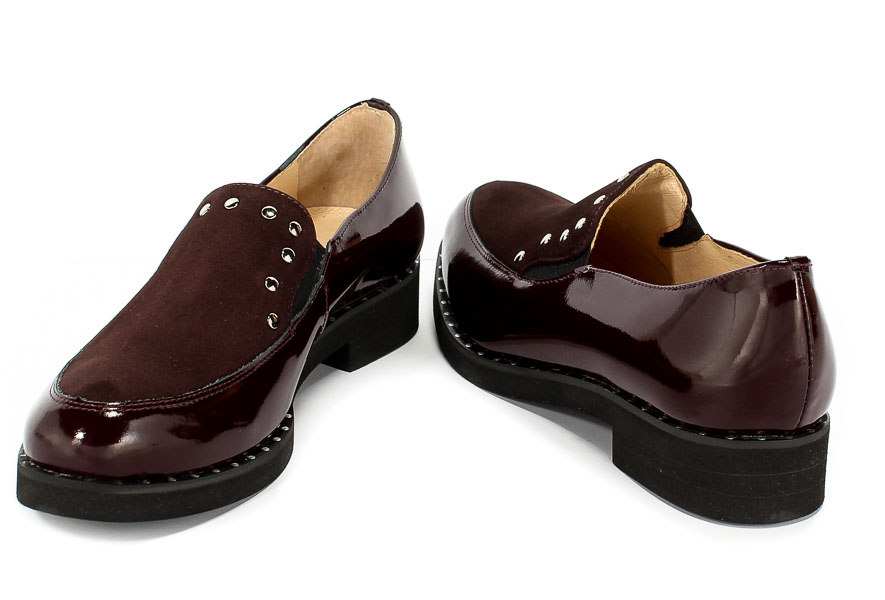 Półbuty Eksbut 28-5136-K95/I55-1G Bordo