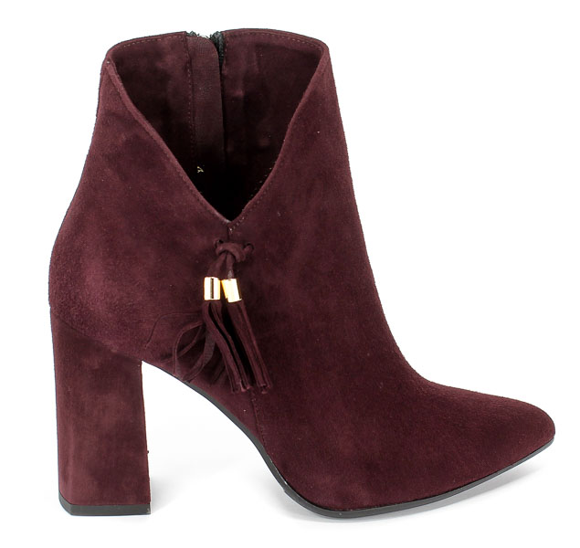 Botki Bravo Moda 2082 Sliwka Zamsz