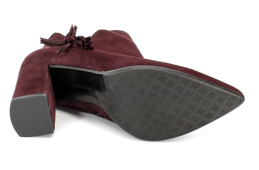 Botki Bravo Moda 2082 Sliwka Zamsz