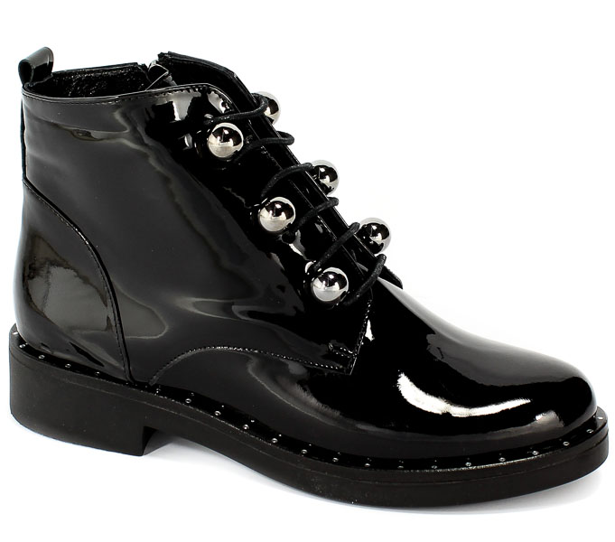 Trzewiki Boccato 0002-050 Sicak 72 Black Patent