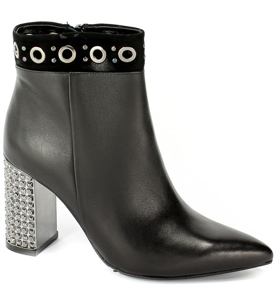 Botki Bizarro B-852 Czarny Lico/Czarny Zamsz