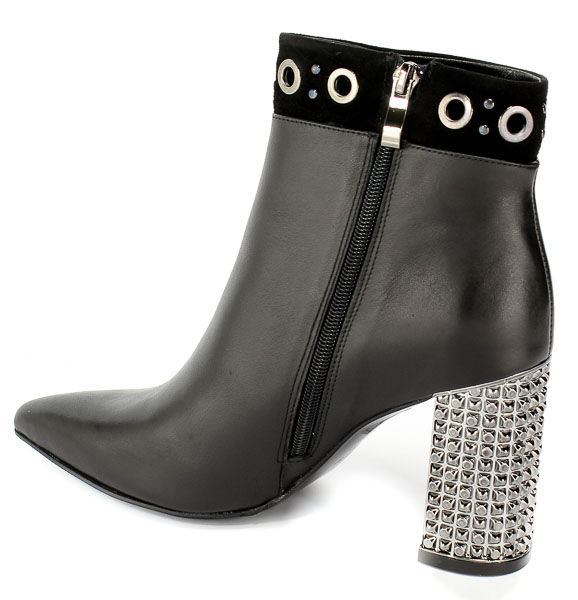 Botki Bizarro B-852 Czarny Lico/Czarny Zamsz