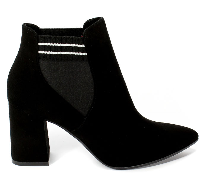 Botki Bravo Moda 2110 Czarny Zamsz