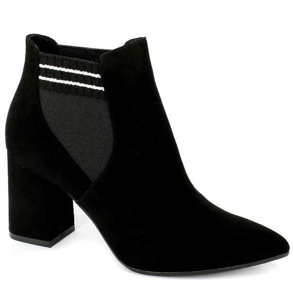 Botki Bravo Moda 2110 Czarny Zamsz