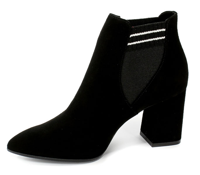 Botki Bravo Moda 2110 Czarny Zamsz