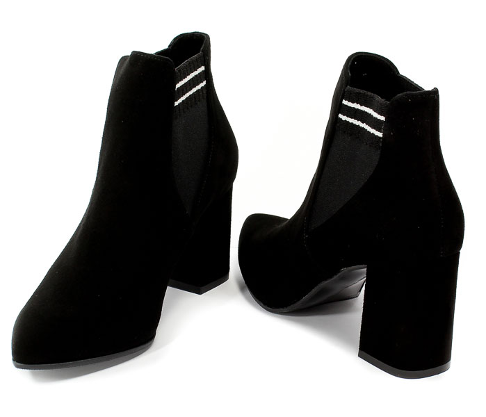 Botki Bravo Moda 2110 Czarny Zamsz