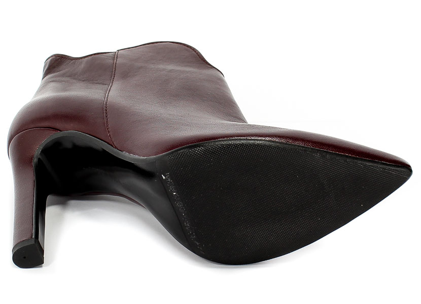 Botki Bravo Moda 2109 Bordo Skóra