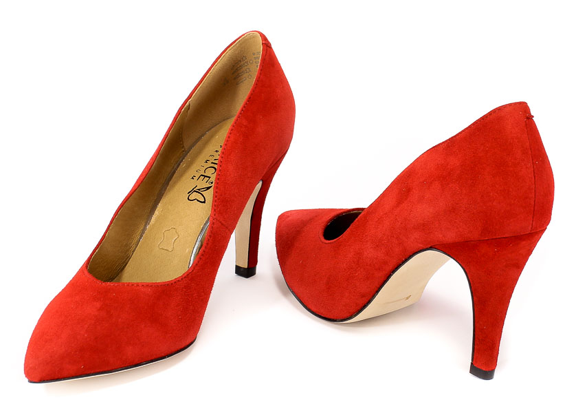 Czółenka Caprice 9-22412-21 530 Red Suede