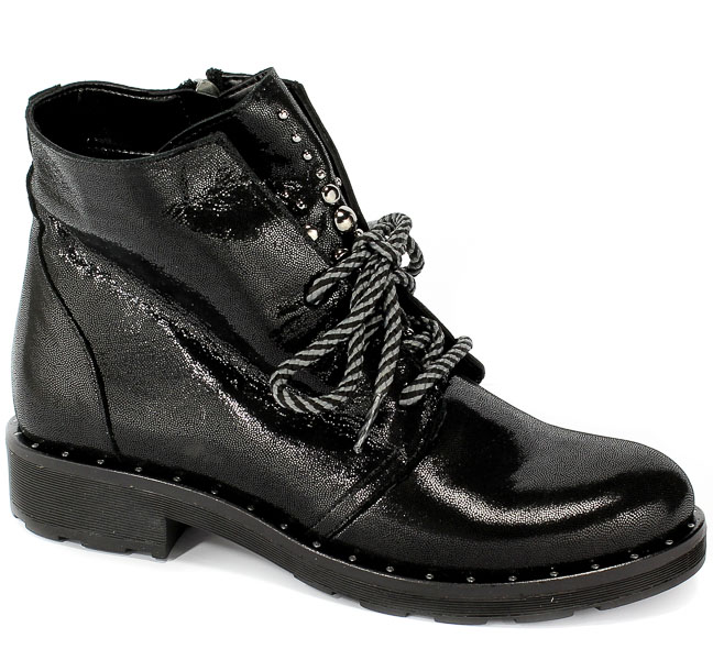 Trzewiki Boccato 0395-82 Sicak 163 Black Satin