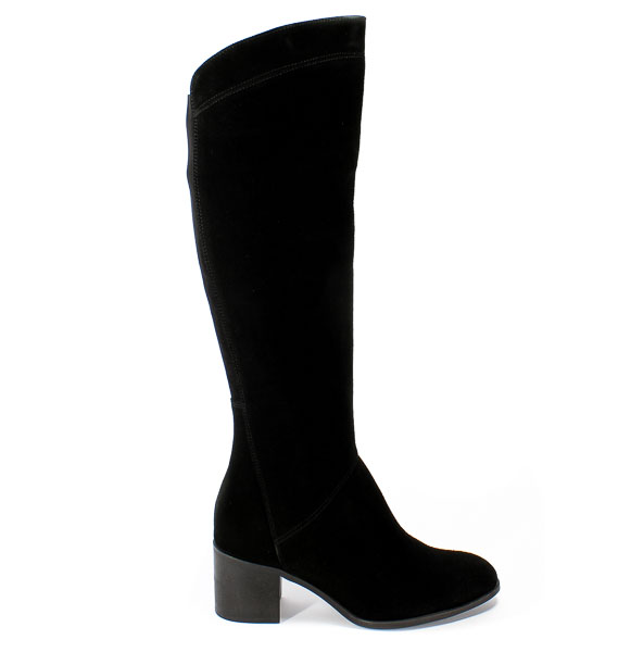 Kozaki Euro Moda Tych. 624 Czarny Welur