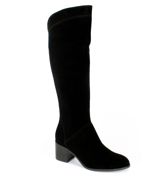 Kozaki Euro Moda Tych. 624 Czarny Welur