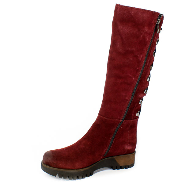 Kozaki Pollonus 5-1002-005 Bordo Welur