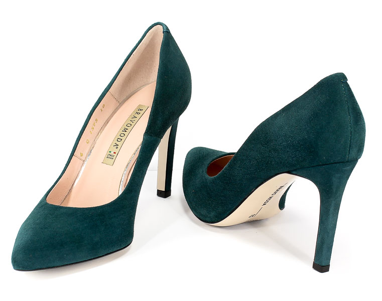 Czółenka Bravo Moda 1373 Ocean Zamsz