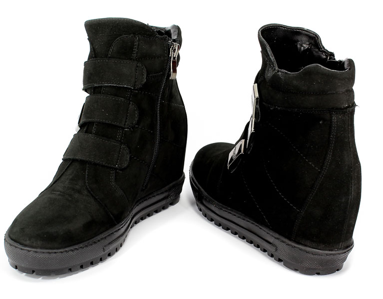 Sneakersy Eksbut 66-4319-549-1G Czarny Nubuk