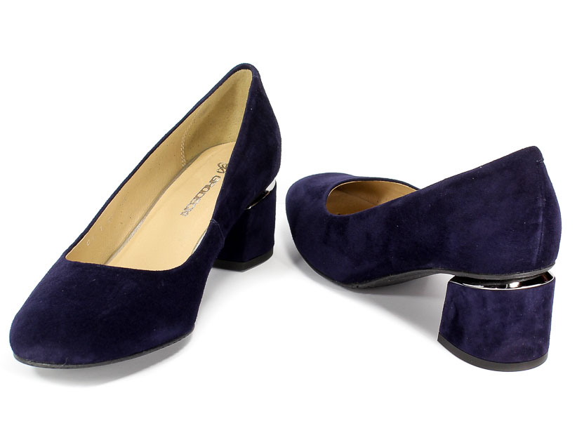 Czółenka Grodecki 1214 Granat Zamsz