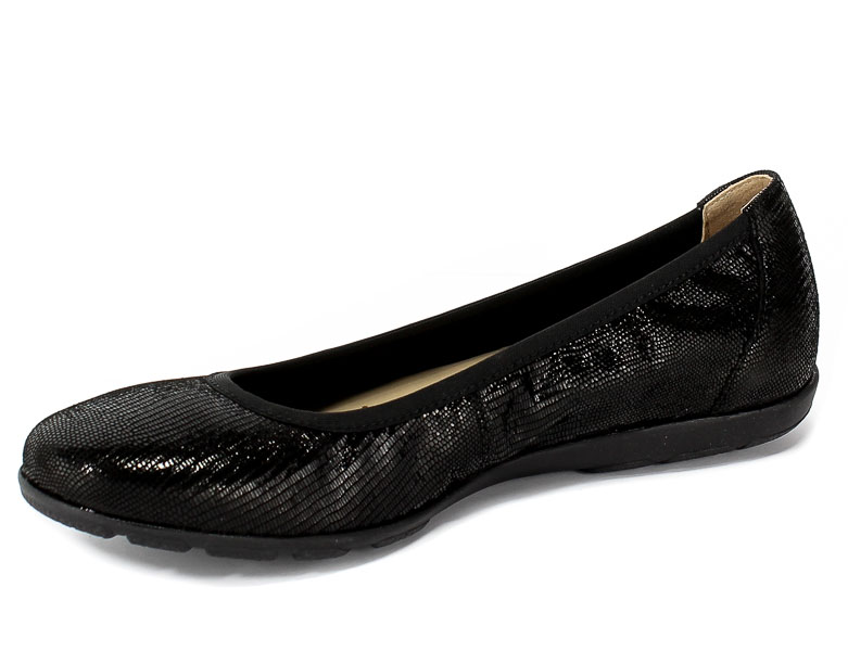 Baleriny Caprice 9-22150-22 010 Black Reptile