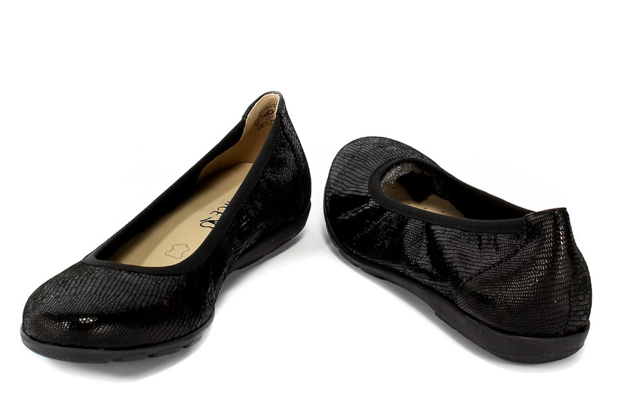 Baleriny Caprice 9-22150-22 010 Black Reptile