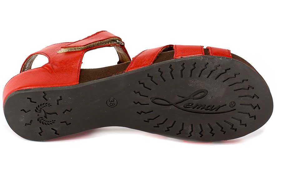 Sandały Lemar 40137 Zr.Czerwony